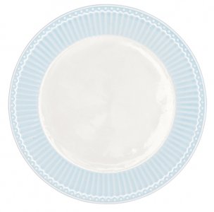 GreenGate Ontbijtbord Alice lichtblauw Ø 23 cm | Pastel blauw servies