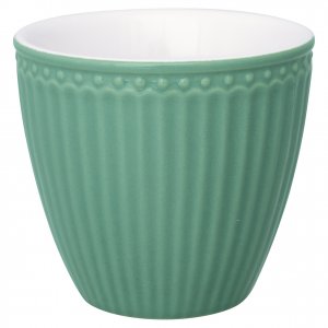 GreenGate Beker (latte cup) Alice Dusty groen 300 ml - Ø 10 cm