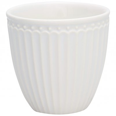 GreenGate Mini latte cup (espressokopje) Alice wit 125 ml - H 7 cm - Ø 7 cm