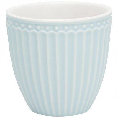 GreenGate Mini latte cup (espressokopje) Alice lichtblauw 125 ml - H 7 cm - Ø 7 cm