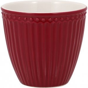 GreenGate Beker (Latte Cup) Alice Claret rood 300 ml - Ø 10 cm