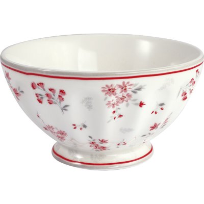 GreenGate Schaaltje (French Bowl) xlarge Emberly wit (400 ml)
