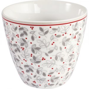 GreenGate Beker (Latte Cup) Adley wit 350 ml - Ø 10 cm