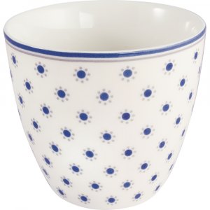 GreenGate Beker (Latte Cup) Harriet wit 350 ml - Ø 10 cm