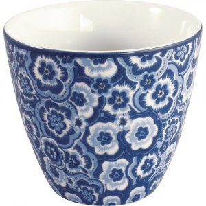 GreenGate Beker (Latte Cup) Selma blauw 350 ml - Ø 10 cm