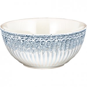 GreenGate Cereal bowl Alice Ripple Blue Ø 14 cm | 500 ml