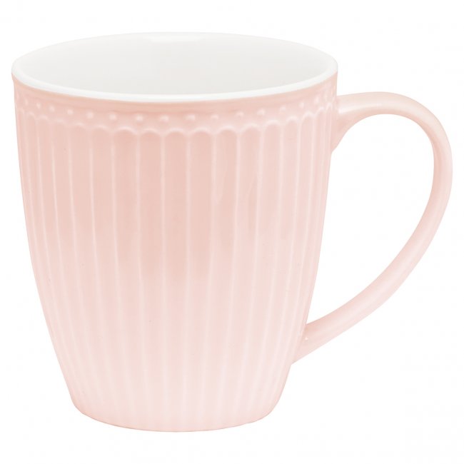 GreenGate Henkeltasse - Mug Alice pale pink 350 ml - H 10 cm - Ø 9 cm - zum Schließen ins Bild klicken