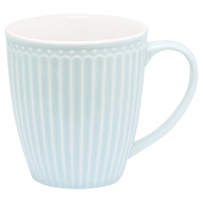 GreenGate Koffiemok Alice lichtblauw 350 ml - H 10 cm - Ø 9 cm - Klik op de afbeelding om het venster te sluiten