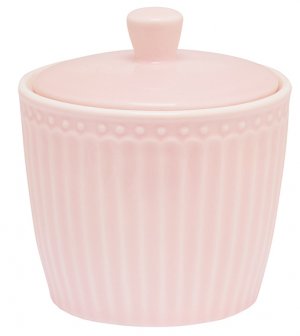 GreenGate Suikerpot met deksel Alice lichtroze 120ml - Ø 8.5 cm