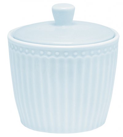 GreenGate Sugar pot Alice pale blue 120ml - Ø 8.5 cm