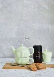 GreenGate Zuckerdose - Sugar Pot mit deckel Alice pale green 120ml - Ø 8.5 cm