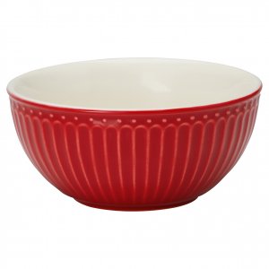 GreenGate Cereal bowl Alice red Ø 14 cm | 500 ml