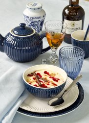 GreenGate Cereal bowl Alice dark blue Ø 14 cm | 500 ml