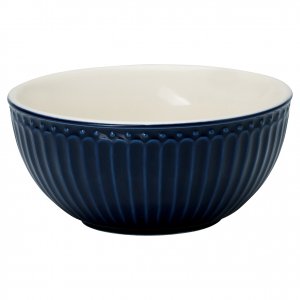 GreenGate Müslischale - Cereal Bowl Alice dark blue Ø 14 cm | 500 ml