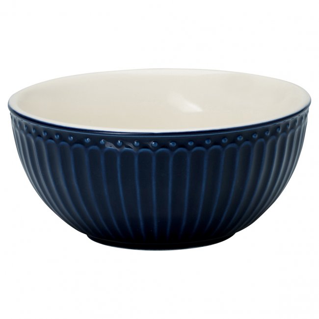 GreenGate Cereal bowl Alice dark blue Ø 14 cm | 500 ml - Click Image to Close