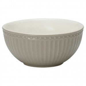 Greengate Ontbijtschaaltje Alice warm grijs Ø 14 cm | 500 ml
