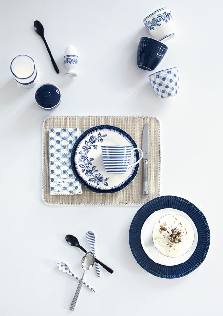 GreenGate Dinerbord Alice donkerblauw Ø 26.5 cm