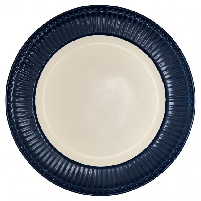 GreenGate Dinner plate Alice dark blue Ø 26.5 cm - Click Image to Close