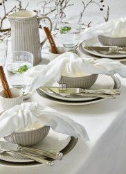 GreenGate Dinerbord Alice warm grijs Ø 26.5 cm