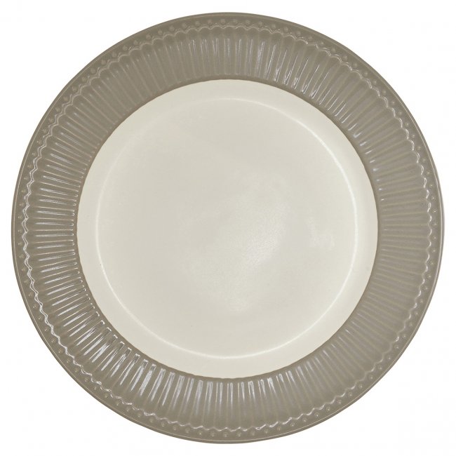 GreenGate Dinner plate Alice warm grey Ø 26.5 cm - Click Image to Close