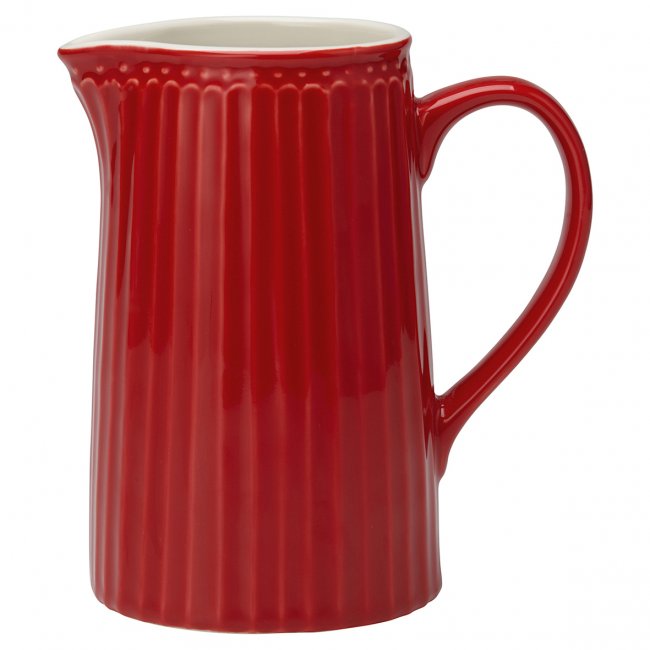 GreenGate Krug - Jug Alice red (1 liter) H 17.6 cm - zum Schließen ins Bild klicken