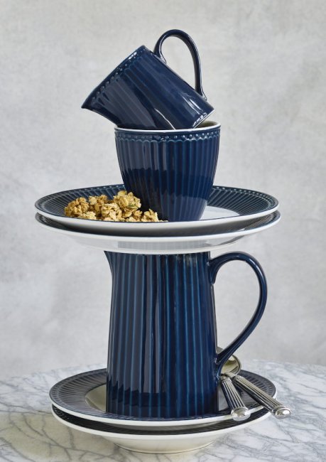 GreenGate becher (latte cup) Alice dark blue 300 ml - Ø 10 cm - zum Schließen ins Bild klicken