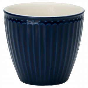 GreenGate beker (latte cup) Alice donkerblauw 300 ml - Ø 10 cm