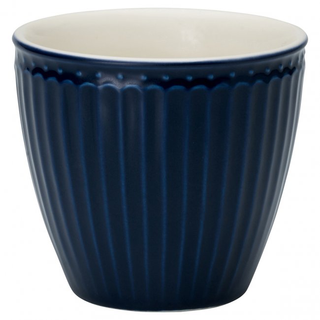 GreenGate beker (latte cup) Alice donkerblauw 300 ml - Ø 10 cm - Klik op de afbeelding om het venster te sluiten