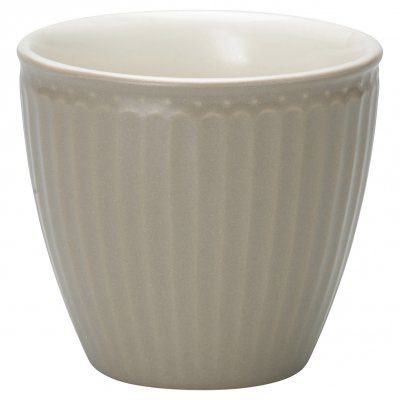 GreenGate beker (latte cup) Alice warm grijs 300 ml - Ø 10 cm