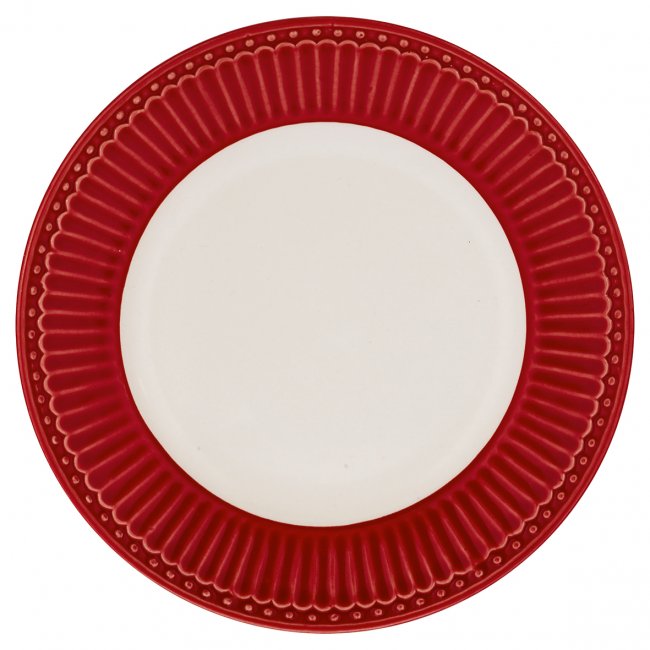GreenGate Frühstücksteller - Plate Alice red Ø 23 cm - zum Schließen ins Bild klicken