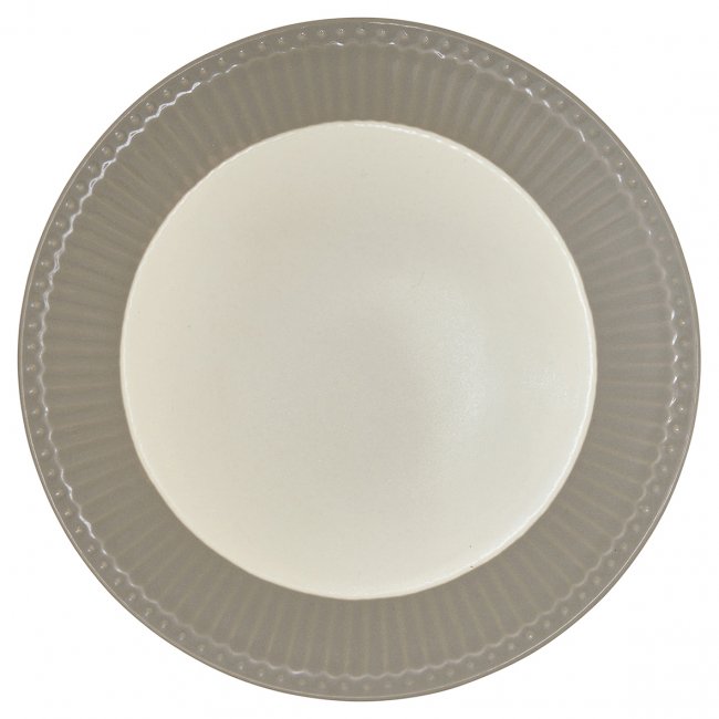 GreenGate Frühstücksteller - Plate Alice warm grey Ø 23 cm - zum Schließen ins Bild klicken
