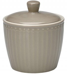 GreenGate Zuckerdose - Sugar Pot Alice warm grey 120ml - Ø 8.5 cm