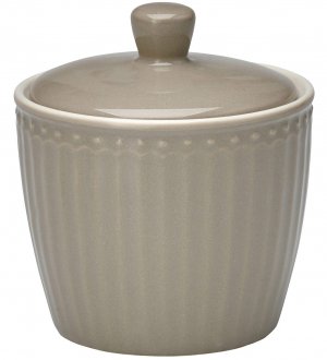 GreenGate Zuckerdose - Sugar Pot Alice warm grey 120ml - Ø 8.5 cm