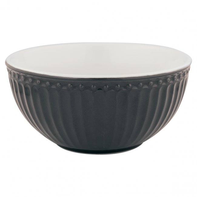 GreenGate Müslischale - Cereal Bowl Alice dark grey Ø 14 cm | 500 ml - zum Schließen ins Bild klicken