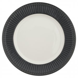 GreenGate Dinner plate Alice dark grey Ø 26.5 cm