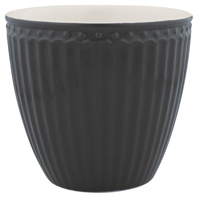 GreenGate beker (latte cup) Alice donkergrijs 300 ml - Klik op de afbeelding om het venster te sluiten