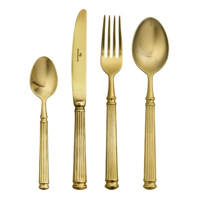 GreenGate Cutlery dinner set Gold (set of 4 pcs.)