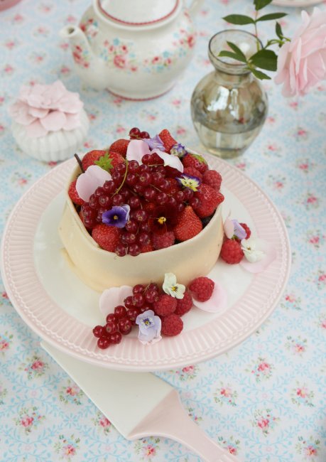 GreenGate Cake plate Alice pale pink Ø 28 cm - Click Image to Close