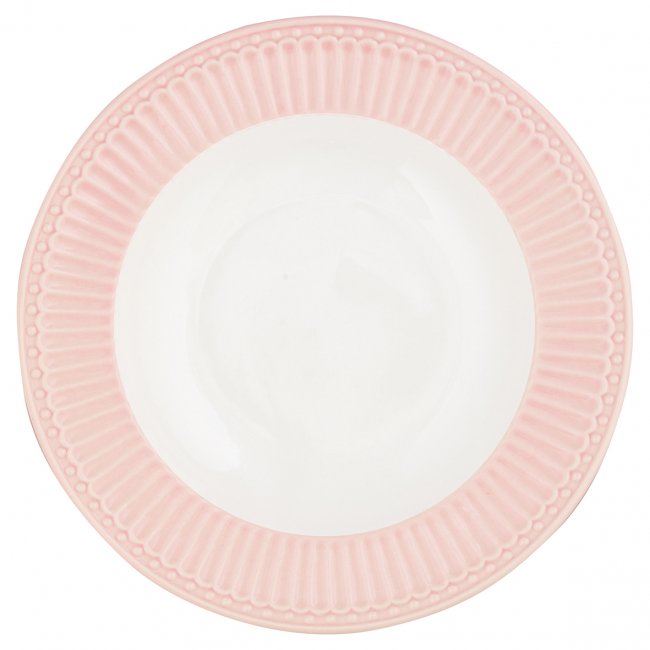 GreenGate Deep plate - Soupplate Alice pale pink Ø 21.5 cm - Click Image to Close