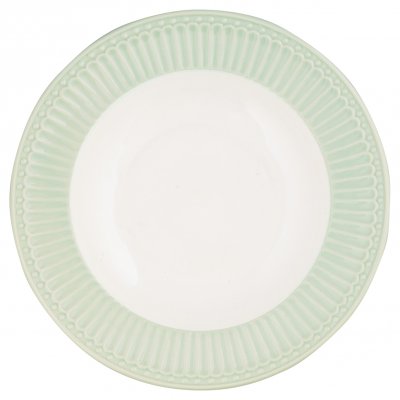 GreenGate Deep plate Alice pale green Ø 21.5 cm