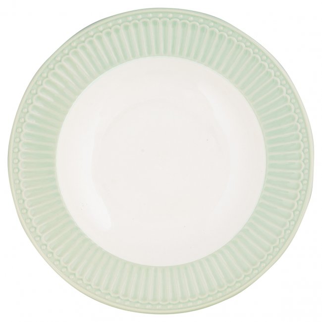 GreenGate Deep plate Alice pale green Ø 21.5 cm - Click Image to Close