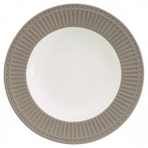 GreenGate Deep plate - Soup Plate Alice warm grey Ø 21.5 cm