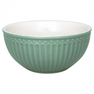 GreenGate Cereal bowl Alice Dusty green Ø 14 cm | 500 ml