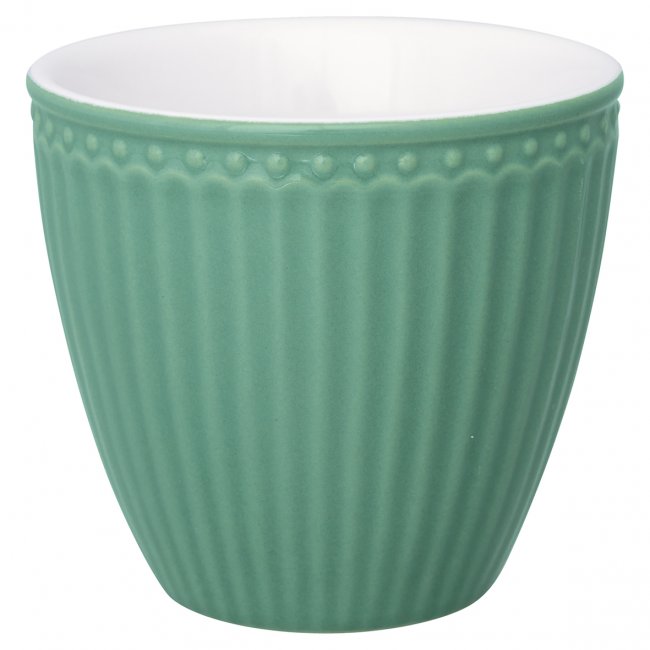 GreenGate Beker (latte cup) Alice Dusty groen 300 ml - Ø 10 cm - Klik op de afbeelding om het venster te sluiten