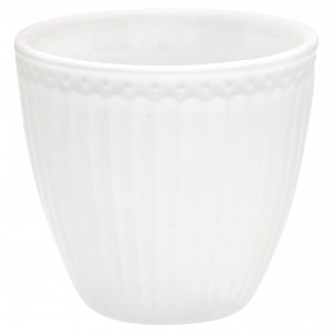 GreenGate beker (latte cup) Alice wit 300 ml - Ø 10 cm