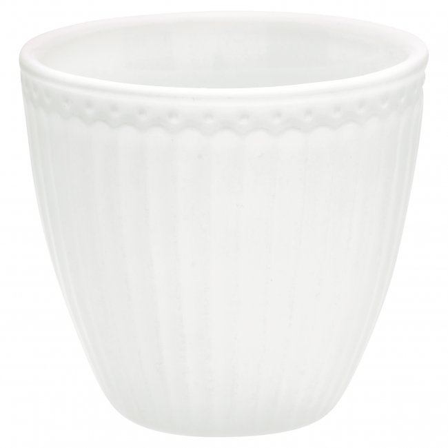 GreenGate beker (latte cup) Alice wit 300 ml - Ø 10 cm - Klik op de afbeelding om het venster te sluiten