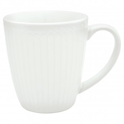 GreenGate Henkeltasse - Mug Alice weiß 350 ml - H 10 cm - Ø 9 cm