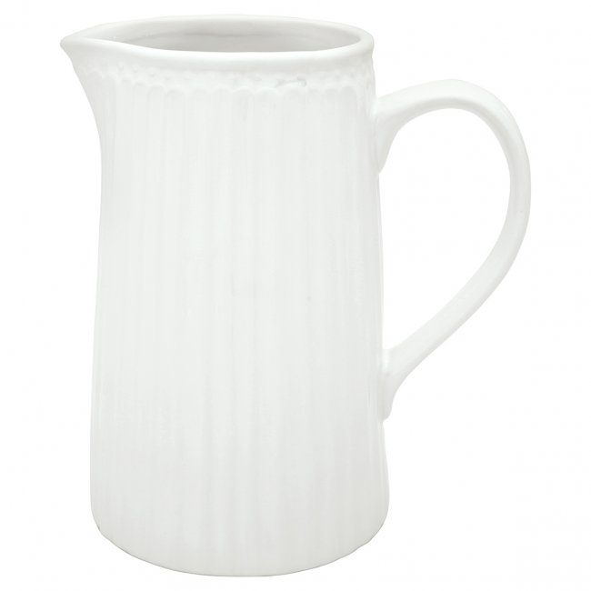 GreenGate Jug Alice white (1 liter) H 17.6 cm - Click Image to Close