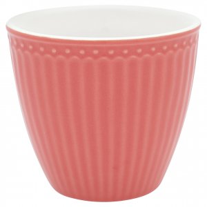GreenGate Beker (Latte cup) Alice coral 300 ml - Ø 10 cm - Koraal servies