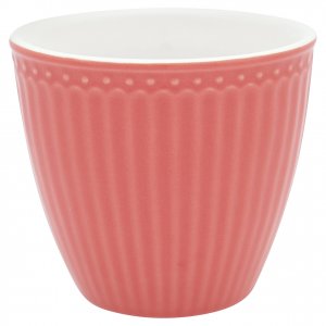 GreenGate Beker (Latte cup) Alice coral 300 ml - Ø 10 cm - Koraal servies